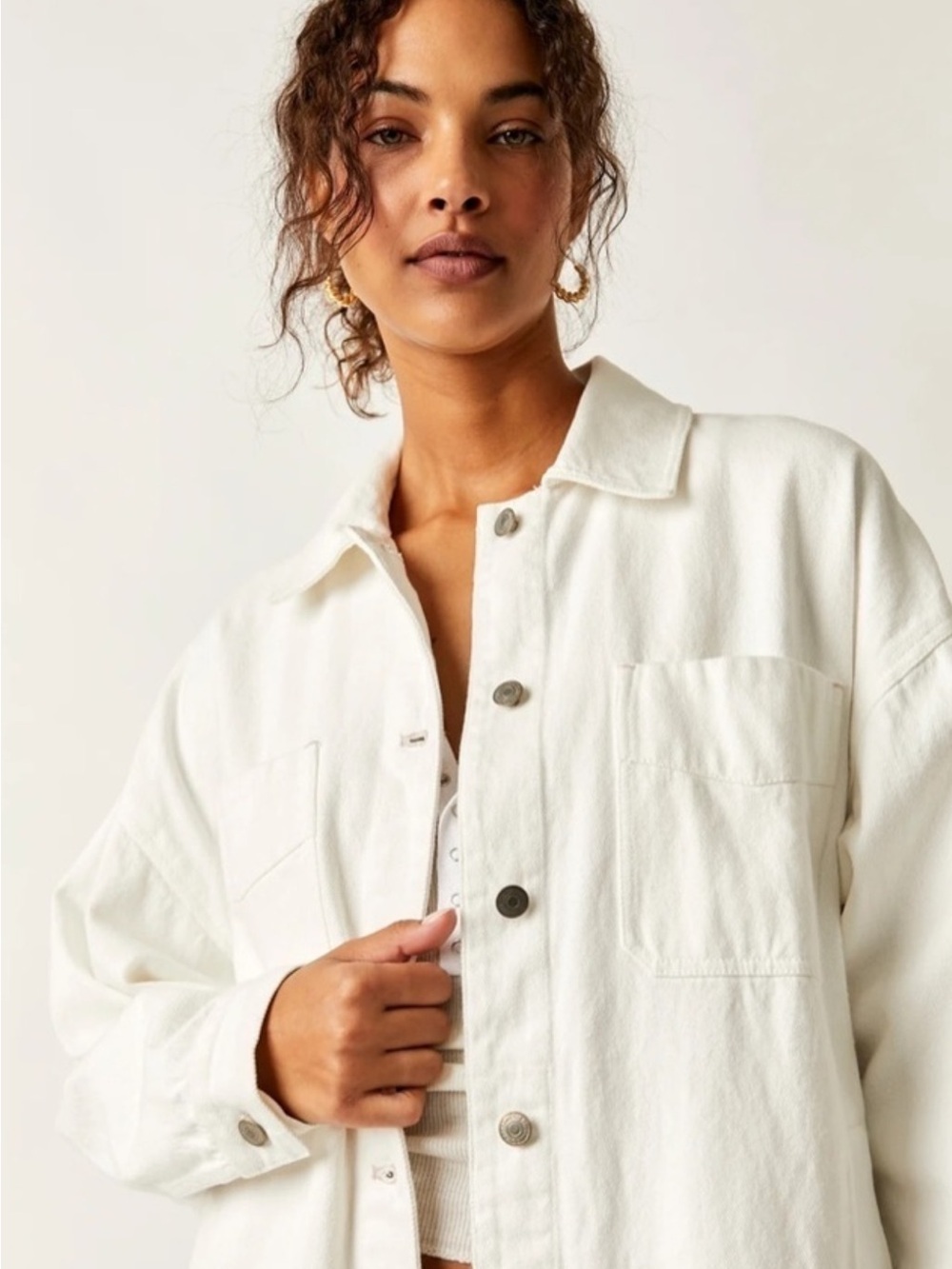 Free People - We The Free
Madison City Denim Jacket- Optic White